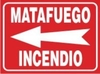 CARTEL ALTO IMPACTO 28 X 22 CM LINEA INCENDIO 308