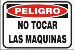 CARTEL ALTO IMPACTO 30 X 40 CM LINEA PELIGRO - Gafra Seguridad Industrial