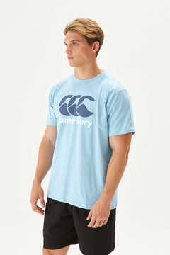 REMERA DE ALGODON CANTERBURY LOGO TEE CELESTE - comprar online