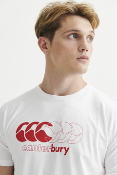 REMERA DE ALGODON CANTERBURY PRINTED 1 BLANCO - comprar online