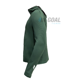 CAMPERA HOODIE TRAINING GOFRADO VERDE FLASH - comprar online