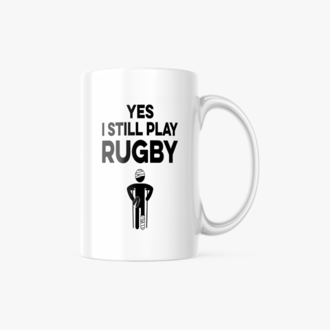 TAZA ANIMADA CERAMICA RUGBY