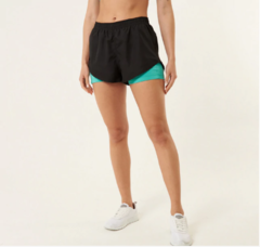 SHORT TRAINING MUJER NEGRO CON CALZA CUBAL VLACK