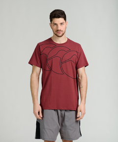 REMERA DE ALGODON CANTERBURY BORDO PRINTED TEE