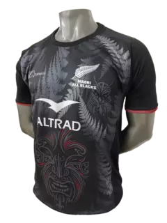 CAMISETA DE RUGBY LIONS XV ALL BLACKS MAORI