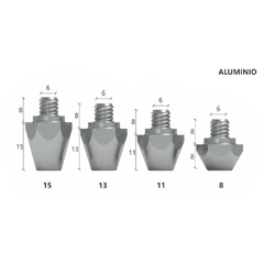 TAPONES DE ALUMINIO PARA BOTINES ADIDAS POR UNIDAD