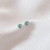 Brinco de Prata Coração Cor Verde Turmalina com Mini Zircônias - comprar online