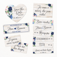 Kit Placas Casamento Personalizadas