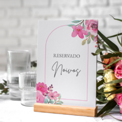 PLAQUINHA RESERVADO CASAMENTO