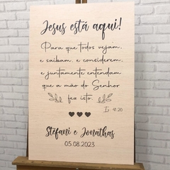 PLACA RECEPÇÃO PERSONALIZADA