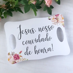 PLACA COM APOIOS ENTRADA DOS NOIVOS