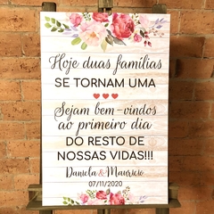 PLACA RECEPÇÃO PERSONALIZADA