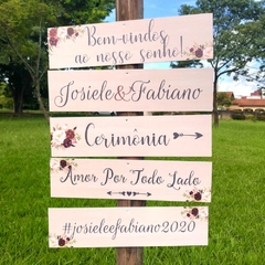 PLACAS CASAMENTO INDICATIVAS SINALIZAÇÃO