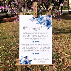 PLACA CASAMENTO RECEPÇÃO BEM VINDOS