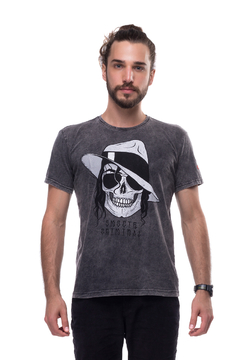 Camiseta Masculina Estonada Skull Michael Jackson