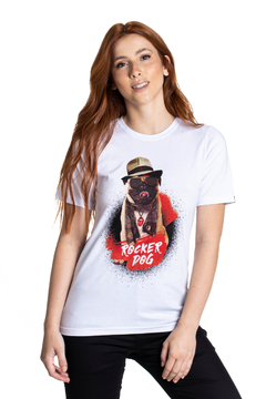 Camiseta Feminina Rocker Dog (SALE)
