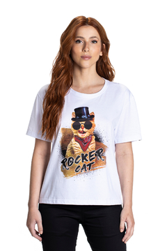 Camiseta Box Rocker Cat - Feminina (SALE)