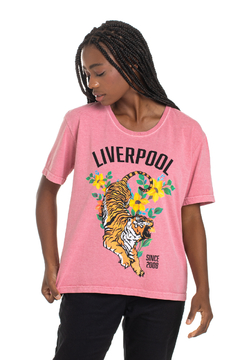 Camiseta Feminina Box Estonada Flower Tiger (SALE) - comprar online