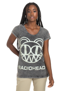 Camiseta Feminina Estonada Radiohead Logo