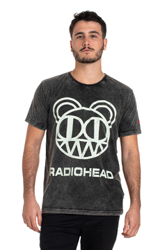 Camiseta Masculina Estonada Radiohead Logo