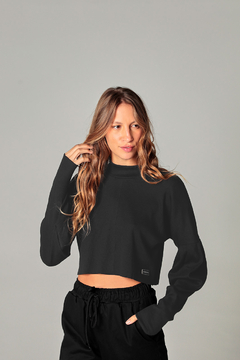 Cropped Feminino Estonado Manga Bufante Cult (SALE)