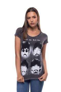 Camiseta Feminina Estonada Beatles Mood