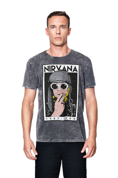 Camiseta Masculina Estonada Nirvana