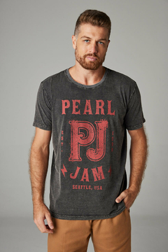 T-shirt Masculina Estonada Pearl Jam Seattle