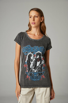 T-shirt Feminina Estonada Aerosmith - comprar online