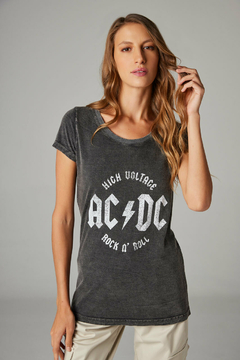 T-shirt Feminina Estonada ACDC High Voltage