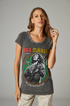 T-shirt Feminina Estonada Bob Marley