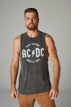 Regata Corte a Fio Estonada ACDC High Voltage - comprar online