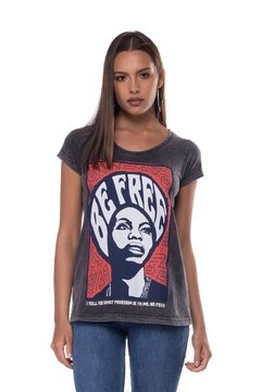 Camiseta Feminina Estonada Nina Simone