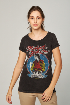 T-shirt Estonada Feminina Michael Jackson