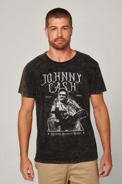 T-shirt Estonada Masculina Johnny Cash
