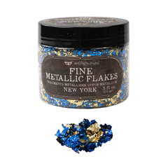 Metal Flakes - Art Ingredients - Flocos New York / Azul e dourado