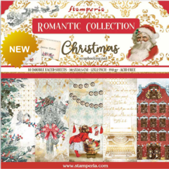 Bloco 10 Papéis 30.5x50.5cm (12"x12") + bônus - Romantic Christmas