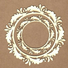 Chipboard Quadro barroco circular