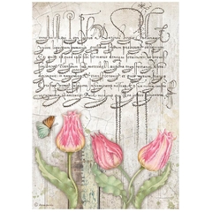 PAPEL DE ARROZ A4 Garden House Tulipas