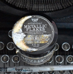 Metal Flakes - Art Ingredients - Flocos Sparkling / Ouro e Prata - Mon Papier Crafts