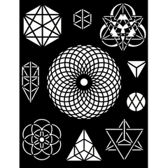 Stencil Espesso 20X25 cm - Cosmos Infinity Symbols