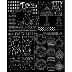Stencil Espesso 20X25 cm - Brocante Antiques Teddy Bear