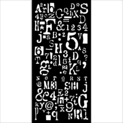 Stencil Espesso 12X25 cm - Create Happiness letras e numeros