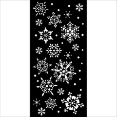 Stencil Espesso 12X25 cm - Christmas snowflakes