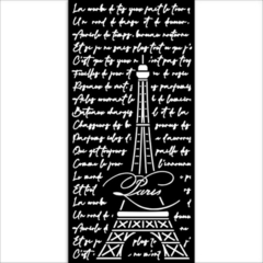Stencil Espesso 12X25 cm - Create Happiness Oh lá lá Tour Eiffel