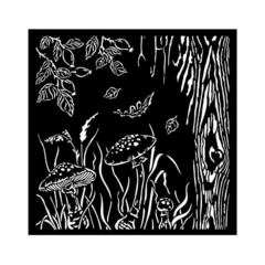 Stencil Espesso 18X18 cm - Woodland cogumelos