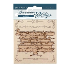 Chipboard Decorativo 14 x 14 cm - Vintage Library letters