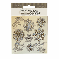 Chipboard Decorativo 14x14 cm - Snowflakes