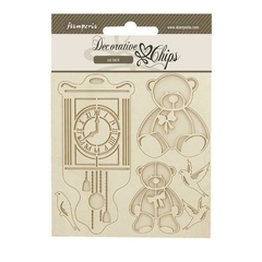 Chipboard Decorativo 14x14 cm - Brocante Antiques osito de peluche