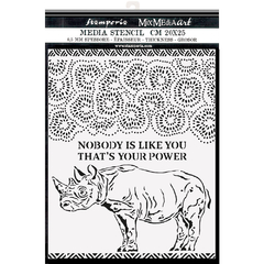 Stencil Espesso 20X25 cm - Savana Rinoceronte - comprar online
